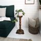 Vintage Chandelier Chauffe-bougie Chaise fleurie Banc de fleurs Table de fleur en bois tourné Bois m