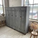 XXL workshop locker with blue patina