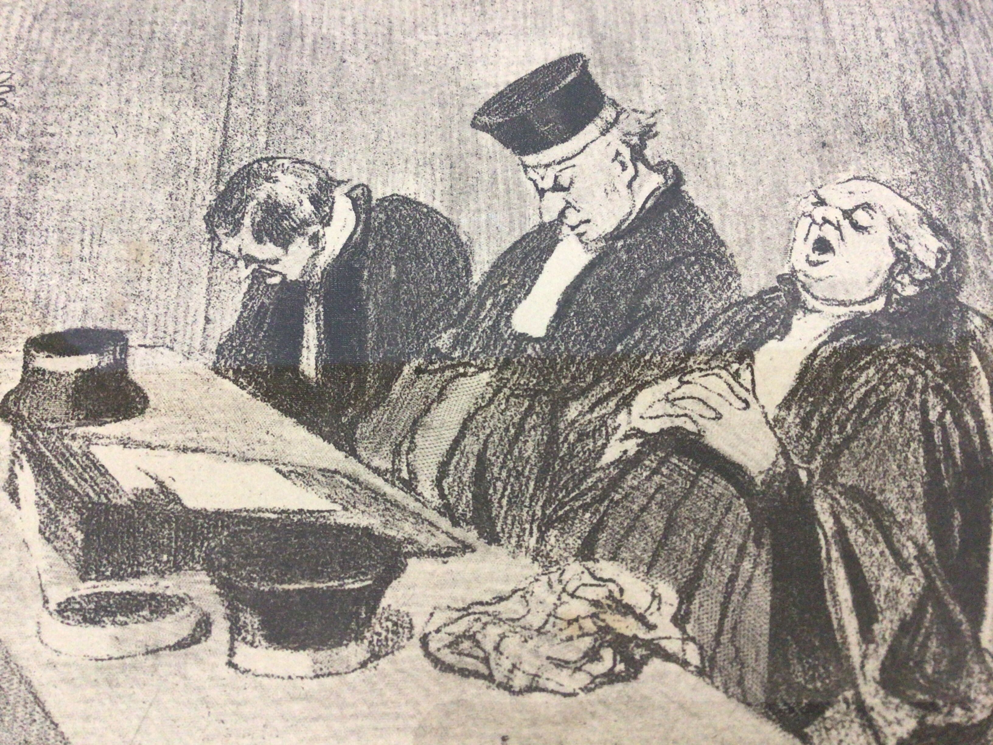 Lithograph Honoré Daumier Les gens de justice