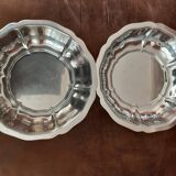 Set of 2 vintage stainless steel salad bowls