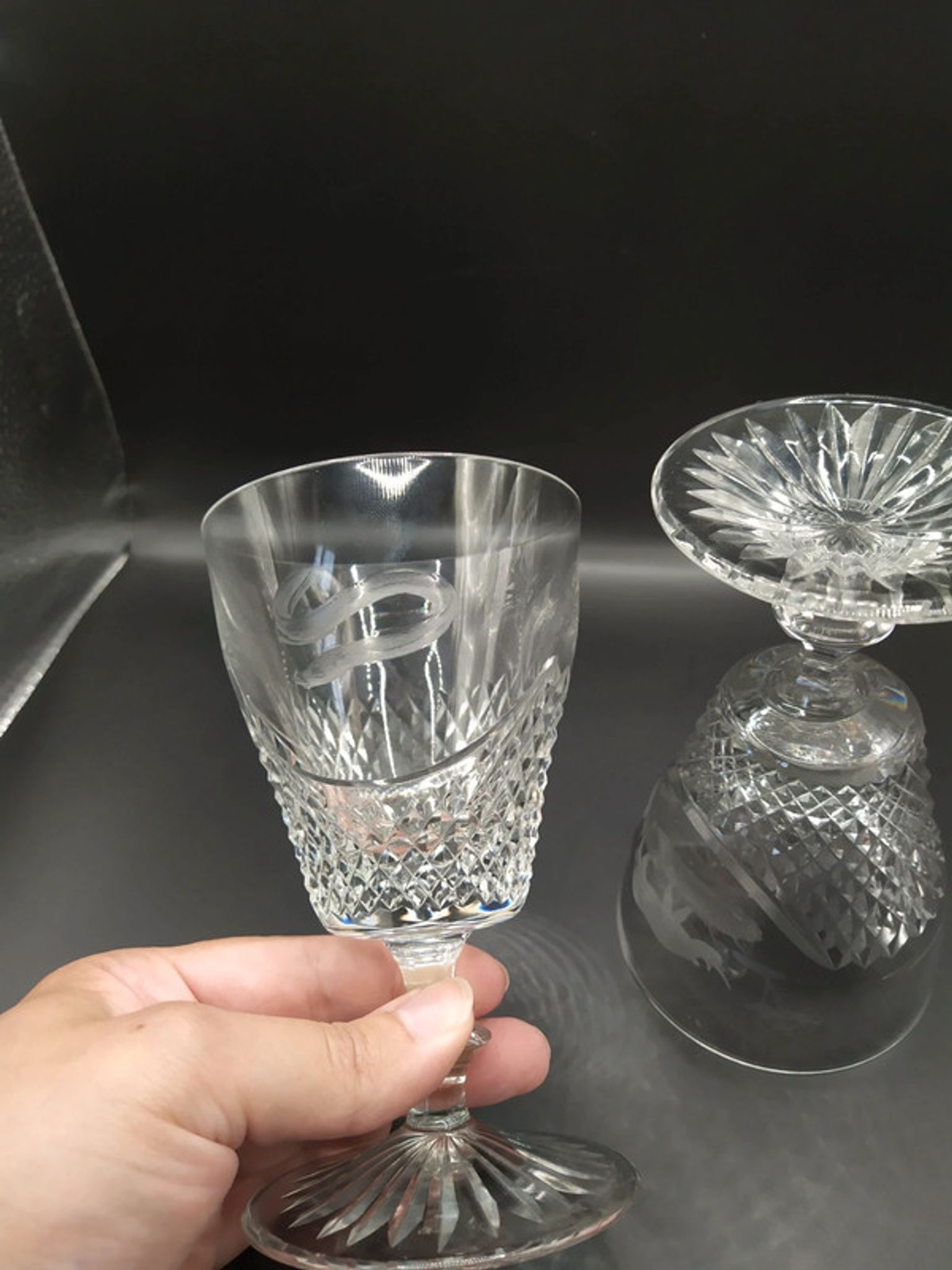 Diamond tip glasses and animal motifs