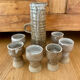 Vintage stoneware coffee set and ceramic cups
