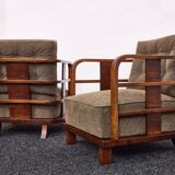 Lajos Kozma, important Art Deco  armchairs by Budapest Werkstatte, 1930s