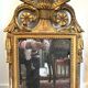 Miroir ancien en bois sculpté et doré XVIIIe, 68x35 cm