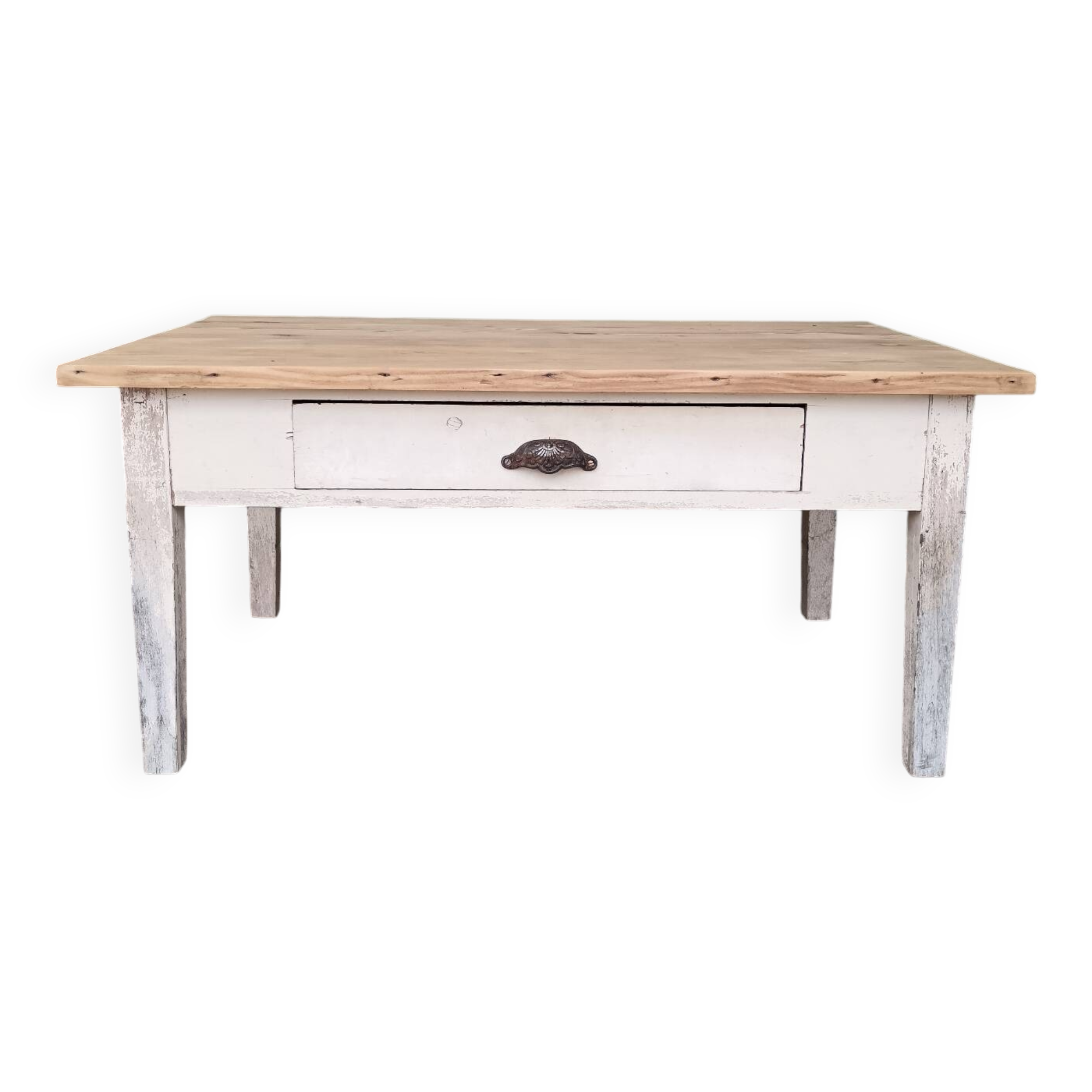 Wooden coffee table / patinated