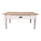 Wooden coffee table / patinated