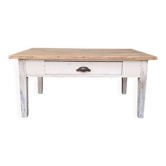 Wooden coffee table / patinated