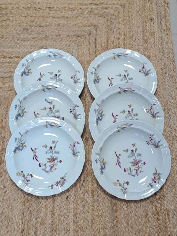 6 assiettes creuses Bernardaud modèle Chantilly