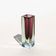 Vintage Small Geometric Vase, Violet "Sommerso" Murano Glass, Flavio Poli Style