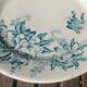 Old iron earthenware flat plate from the Lyon earthenware factory, Floréal model