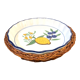 Vintage pie mold and wicker pan