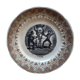 Old plate Sarreguemines porcelain iron earth fencing heart