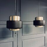 Vintage set Philips aluminium pendant lamps, 1970s/1980s, model LCG 201