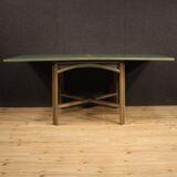 Italian design table in exotic wood from the 80s