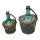 Ladies-jeanne dressed in wicker - lot of 2