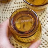 Ensemble de 6 verres ambré vintage pernod