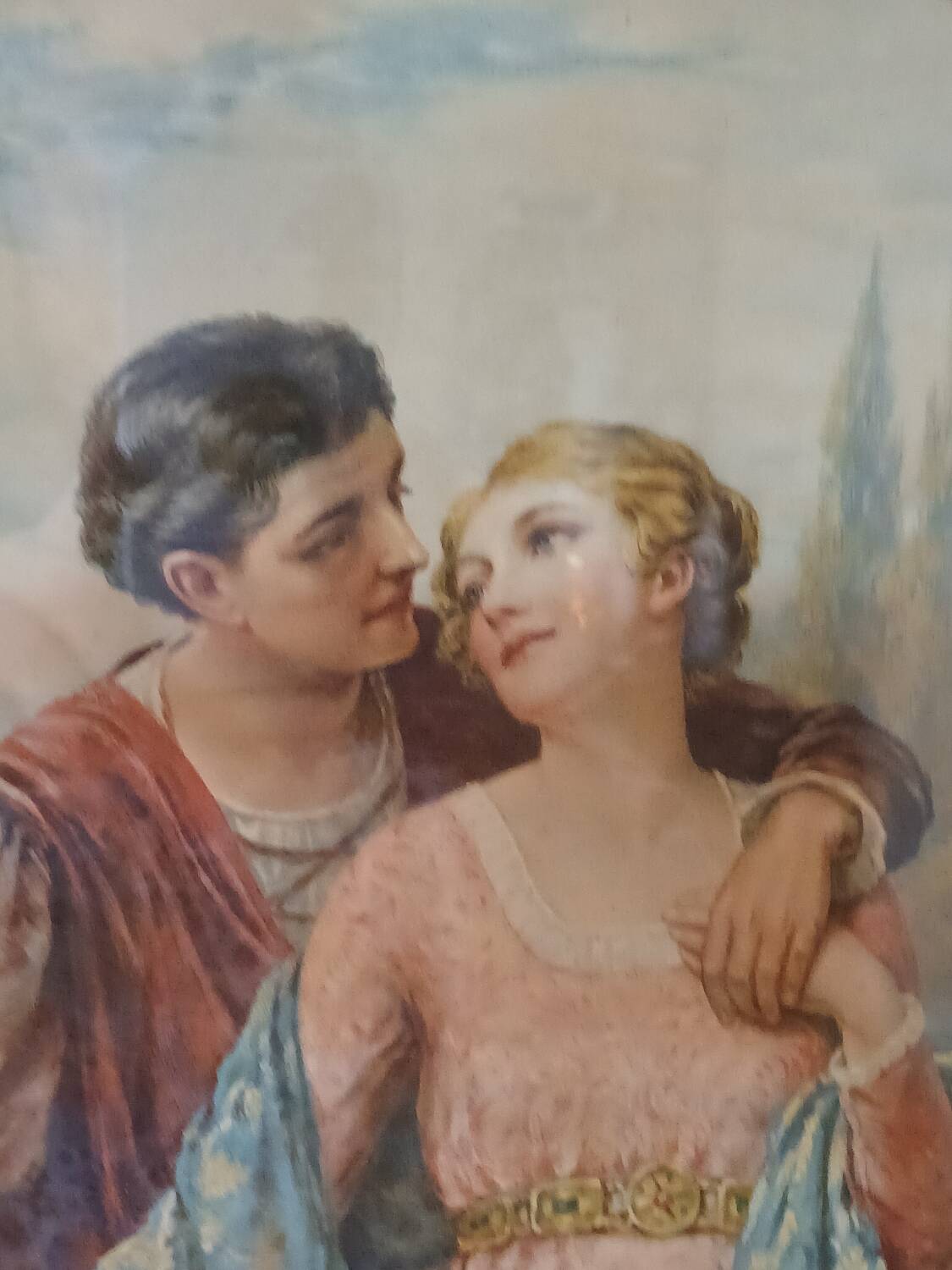 Duo d'estampes sur le thème de l'amour, début du siècle