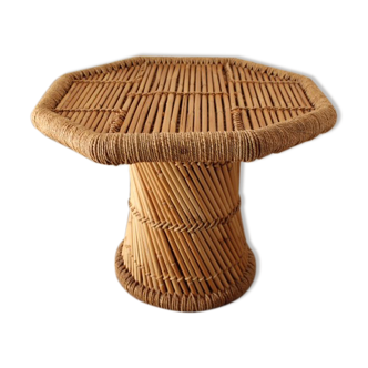 Bamboo and jute coffee table