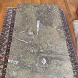 Table basse en pierre de lavé et fer forgé