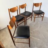 Set of 4 Italian chairs by Gianfranco Frattini.