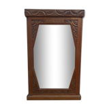 Art-Deco trumeau mirror in oak 79×124 cm