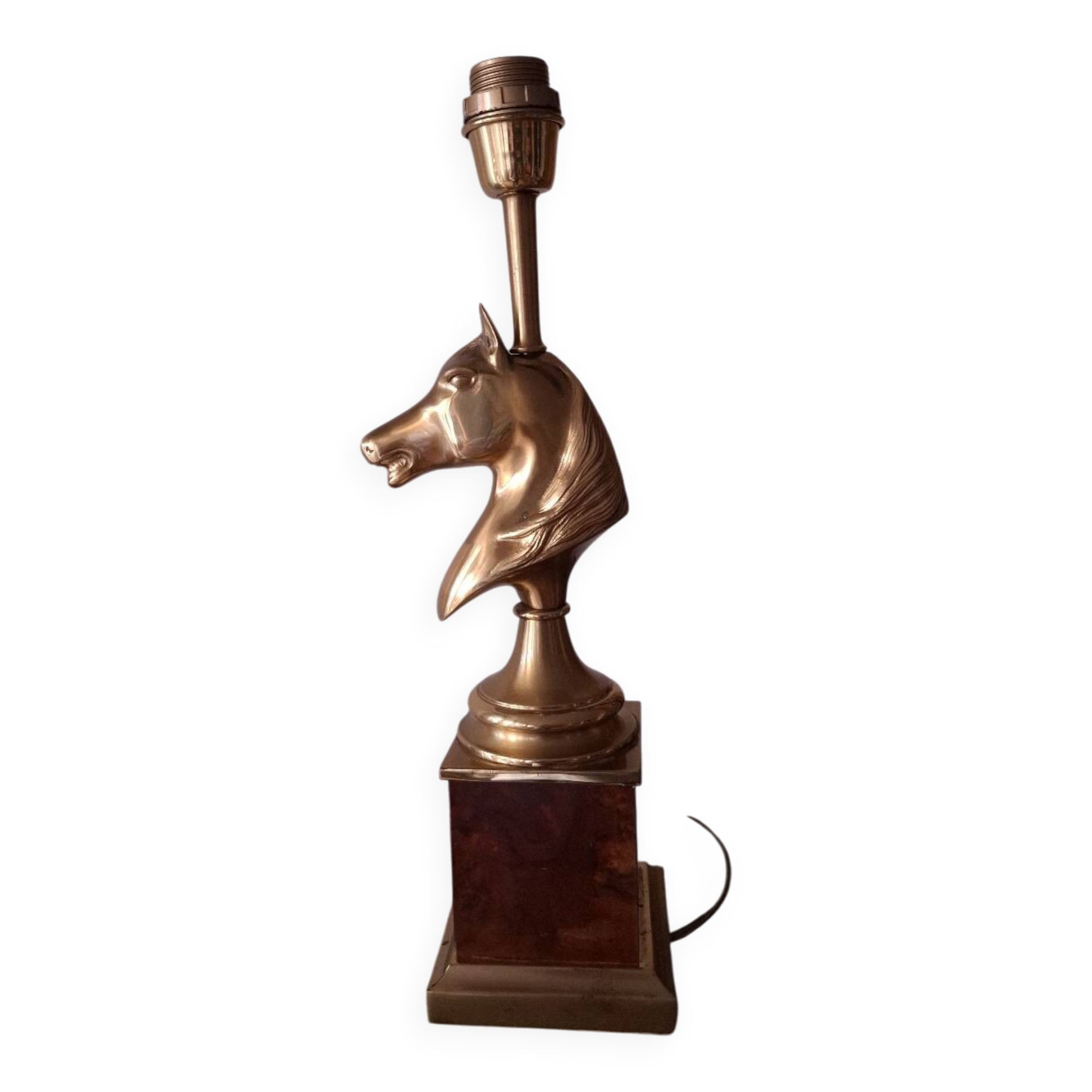 1980s horse head table lamp