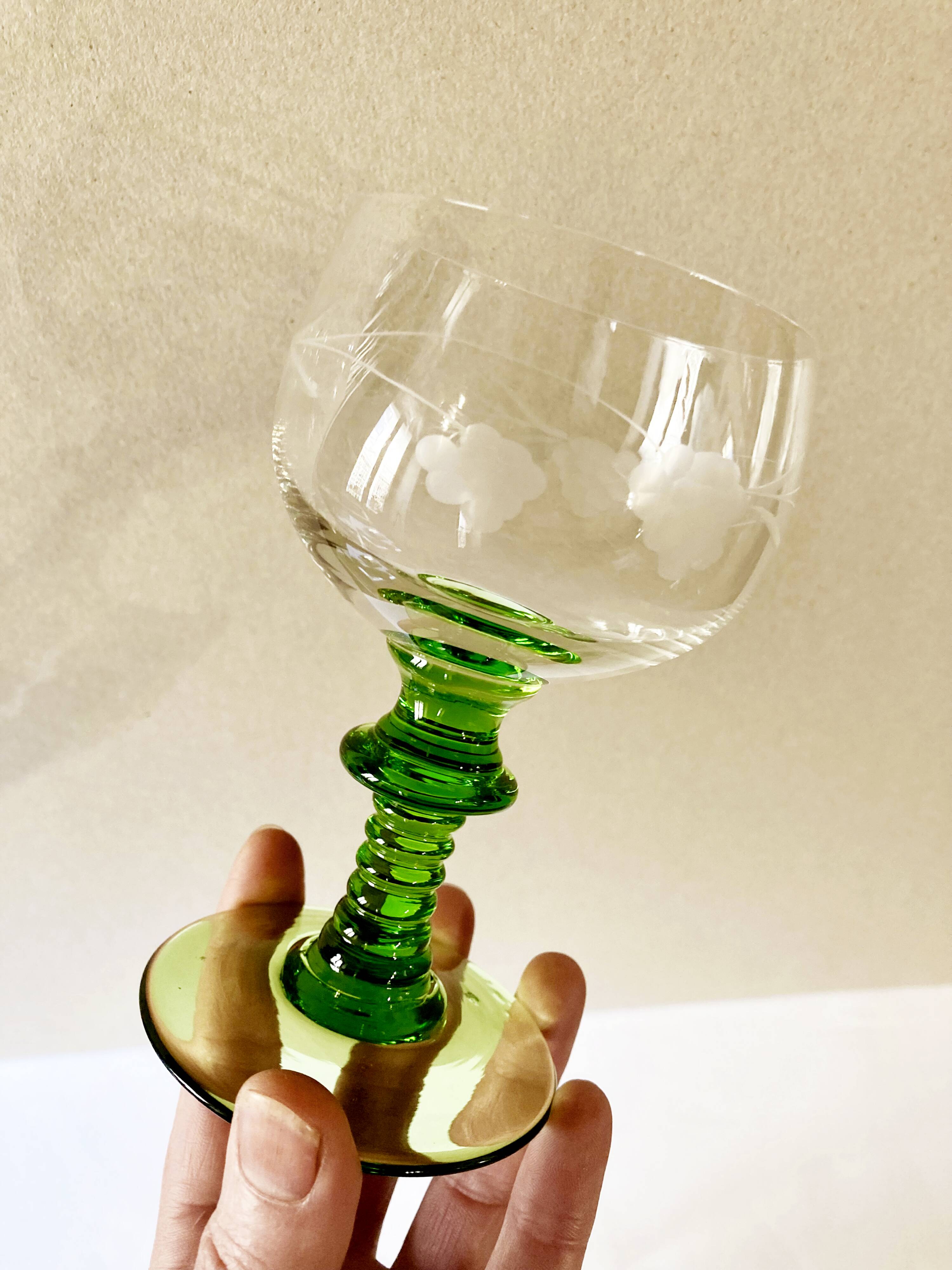 Roemer Alsace white wine glasses in crystal