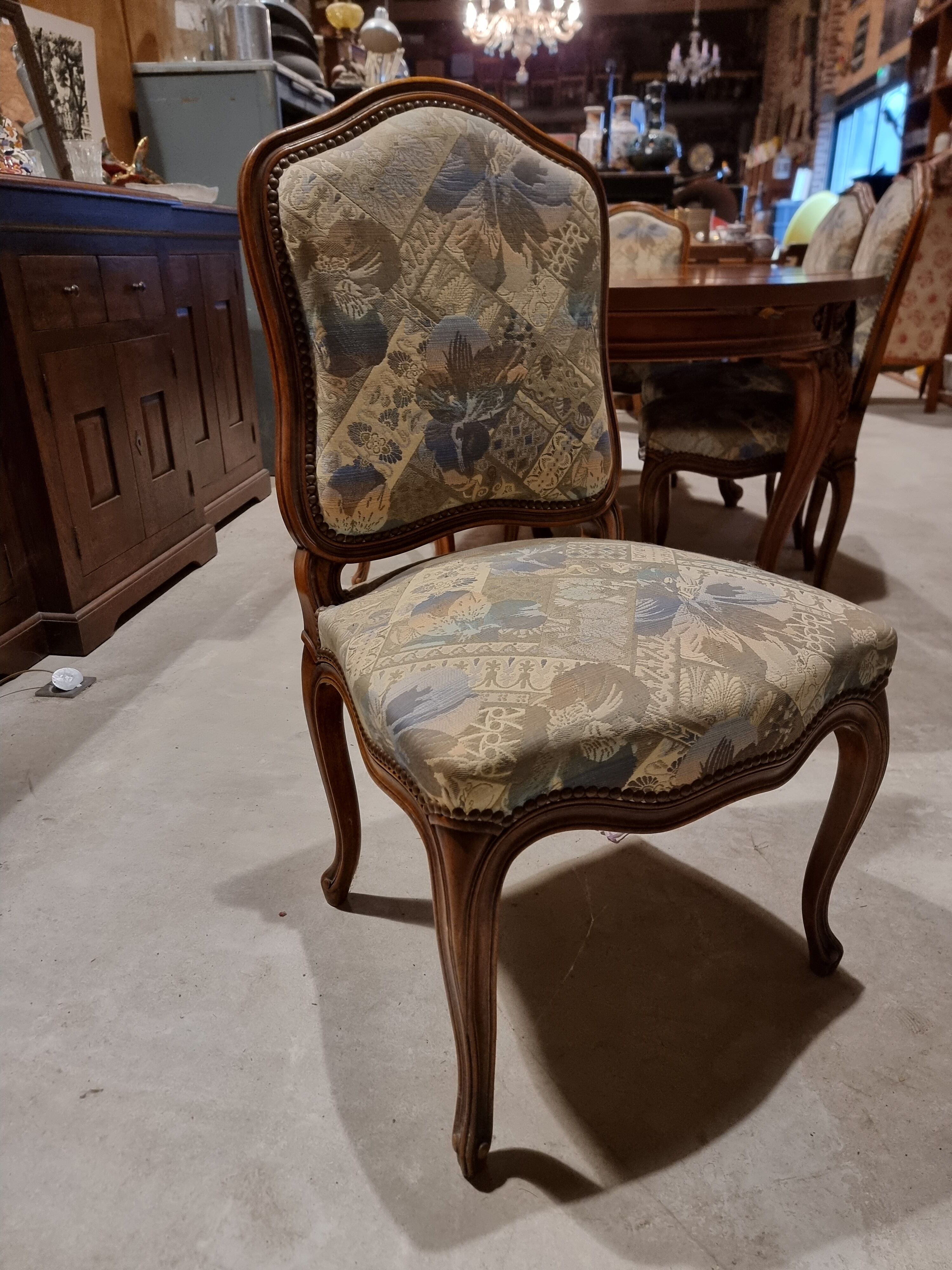 Cherry wood table and chairs set
