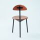 6 Linea Veam leather tripod chairs, Italy 1980s