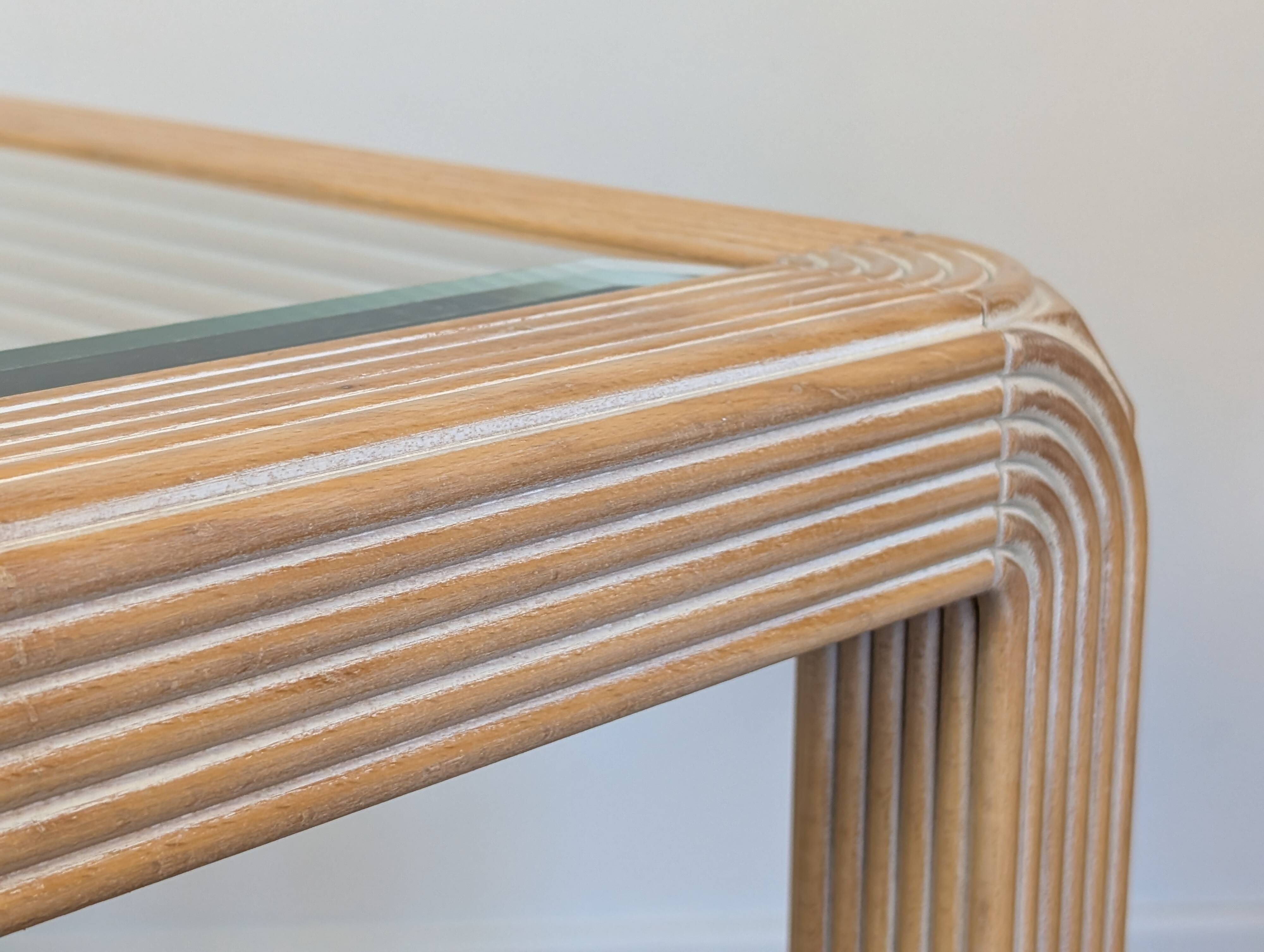 Wood and glass coffee table