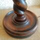 Turned wooden table lamp - vintage
