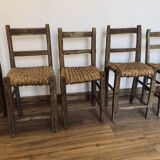 Ensemble de 6 chaises paillées