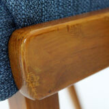 Ash & walnut dining chairs from Jitona Sobeslav, 1950