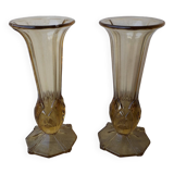Pair of glass vases