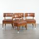 Set of 4 vintage design chairs made of sheepskin leather