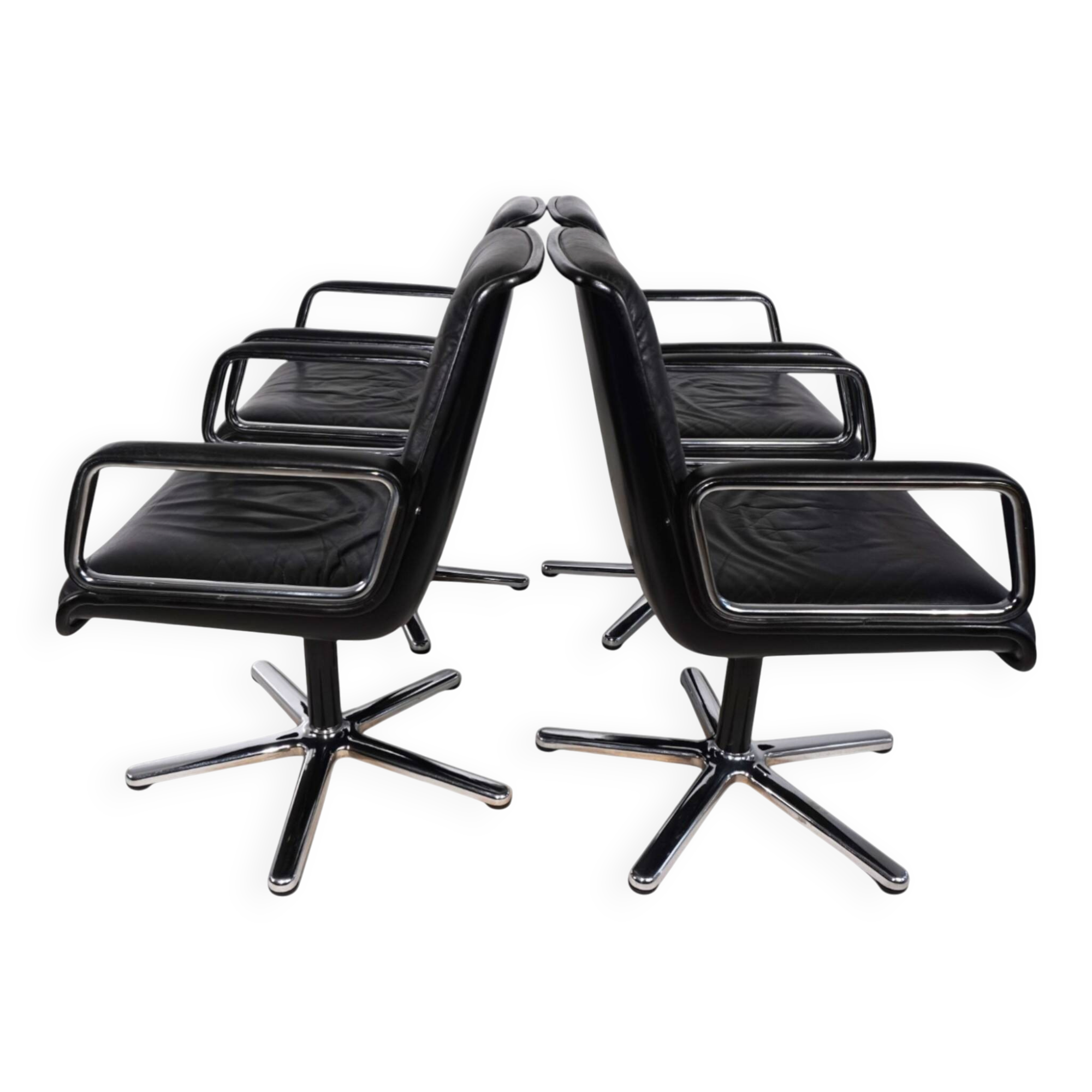 Set of 4 Wilkhahn Delta swivel chairs by Delta Design, 1970