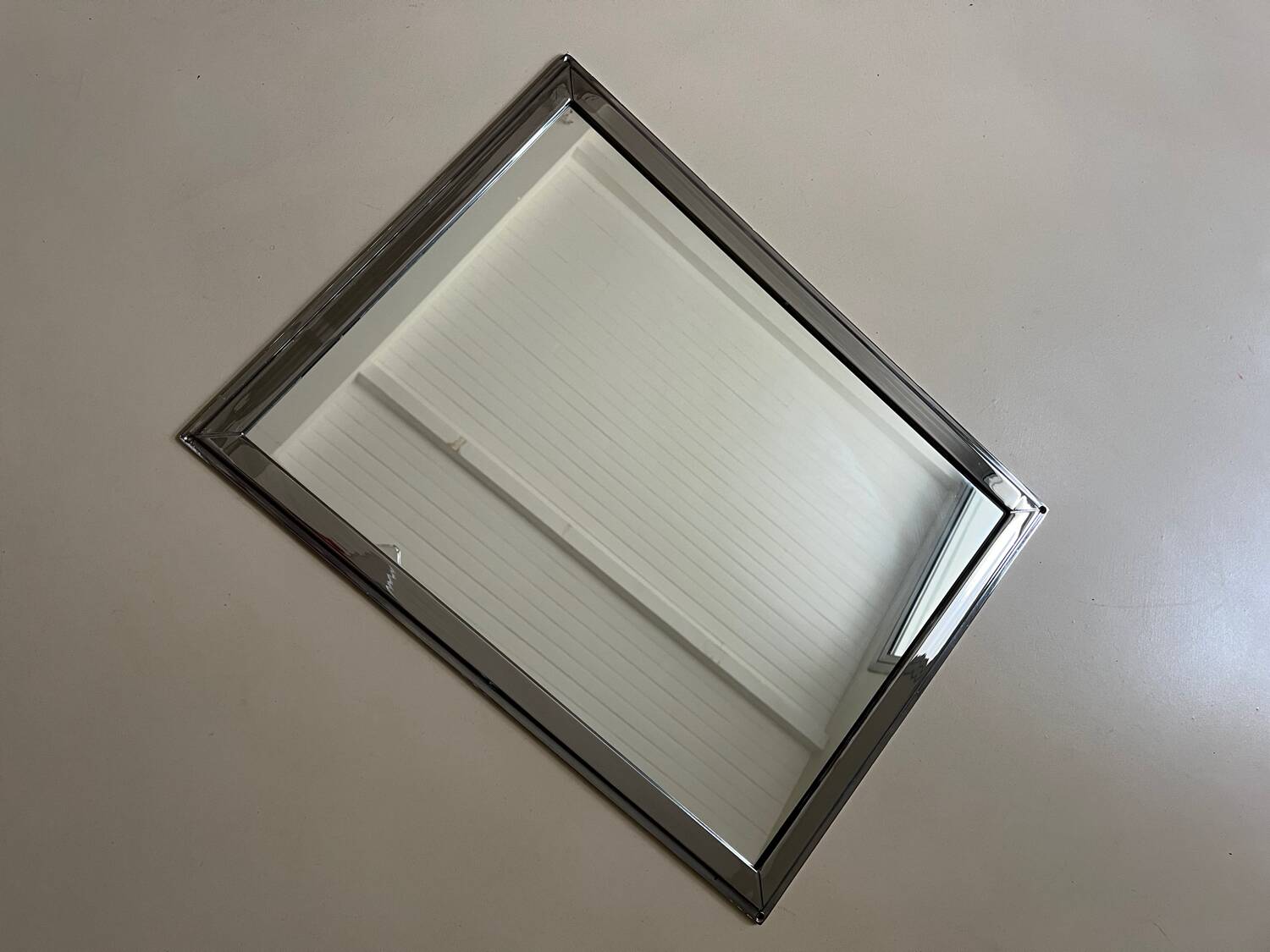 Chromed metal mirror from the 70s