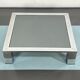 Mid-century chrome and dark mirror glass side table attributed to Saporiti. Italy 1970s