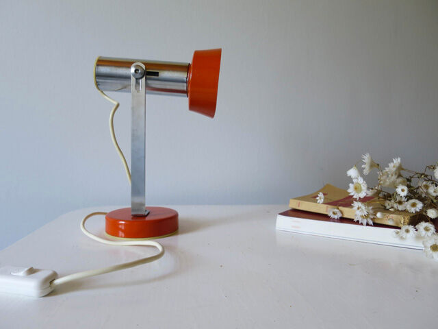 Orange desk lamp