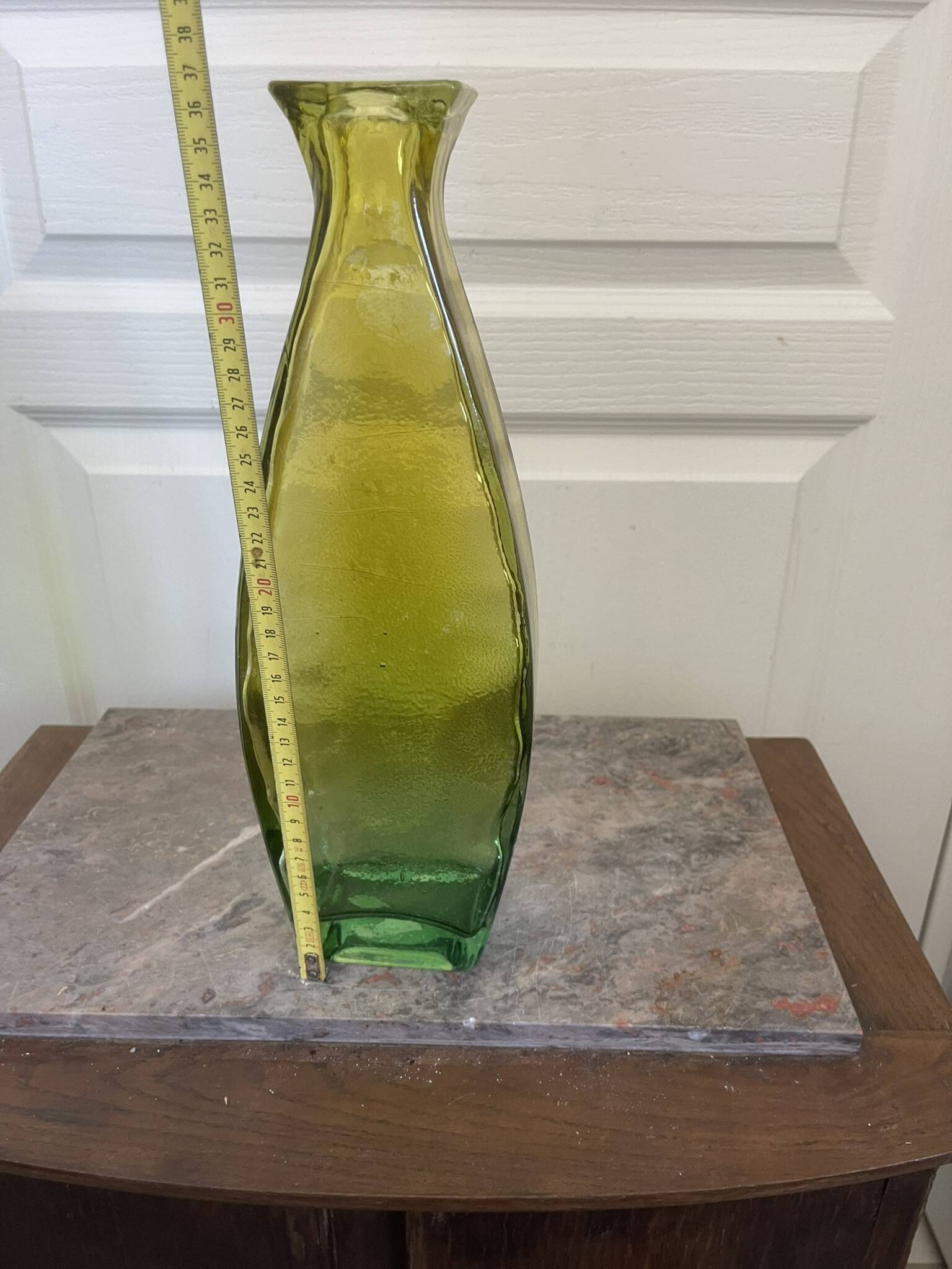 Old Decanter Vase Soliflore Green Carafe Spain 37 cm