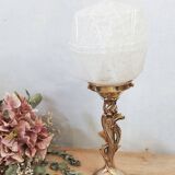 Lampe Art Déco en verre de Clichy