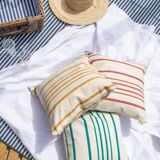 Cushion 40x40 striped red canvas
