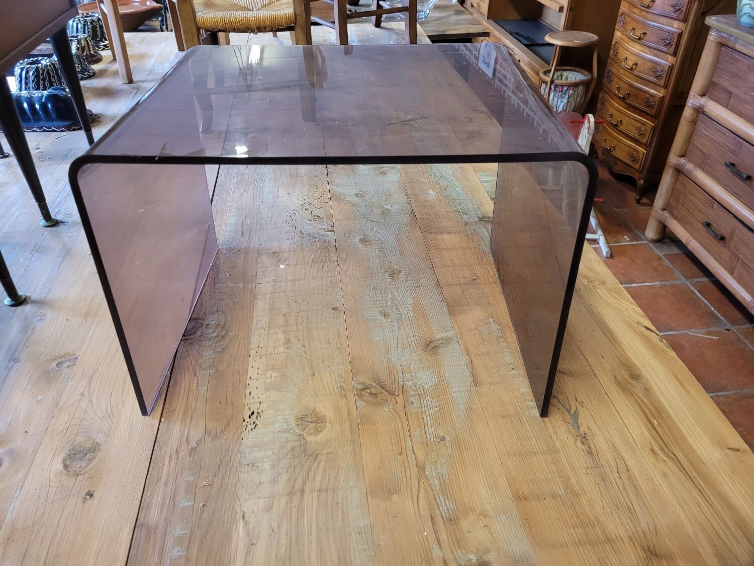 Plexiglas sofa end from the 70s