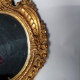 Oval mirror gilded stucco wood