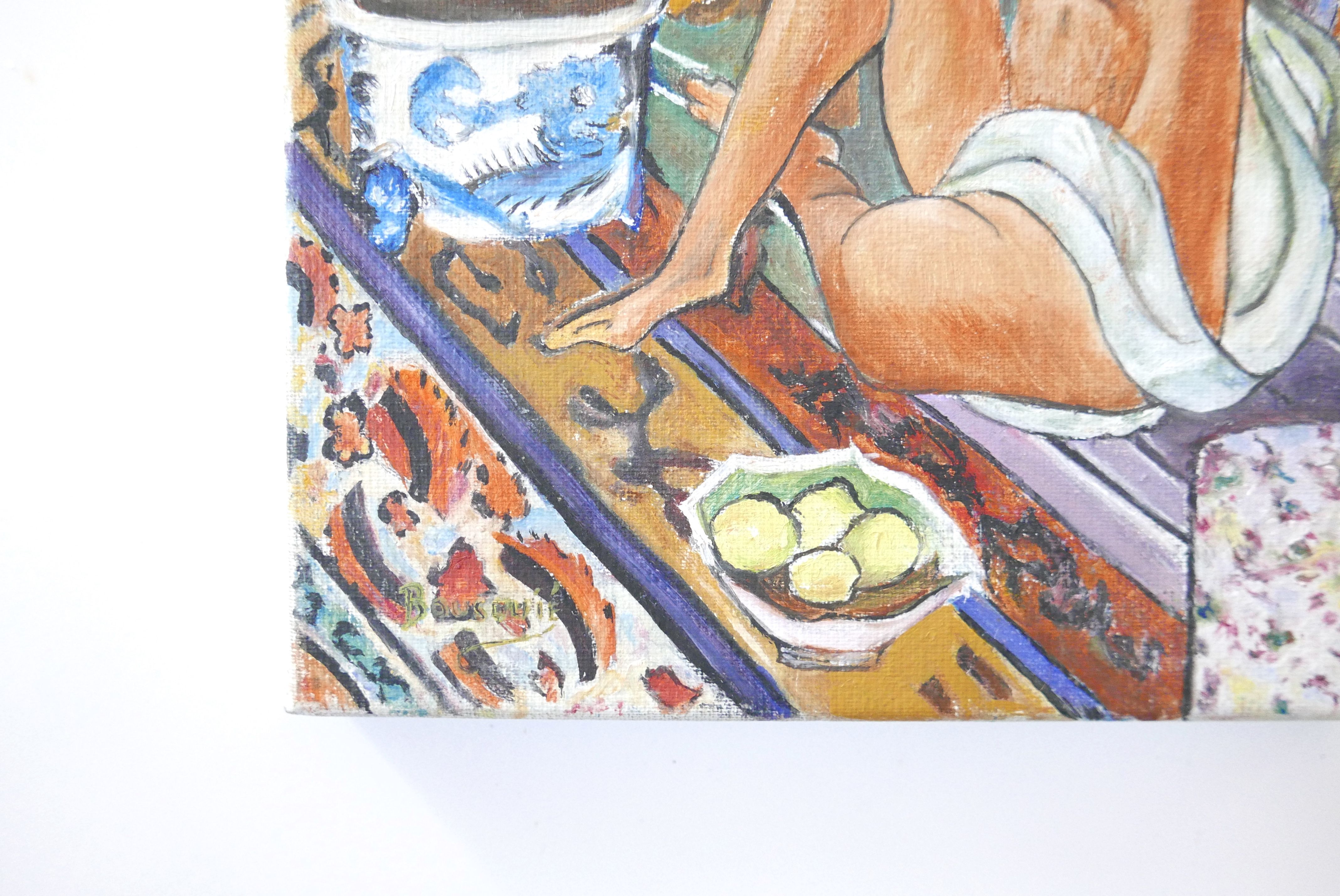 Painting, odalisque women's painting, 90s