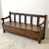 Solid oak monastery chest