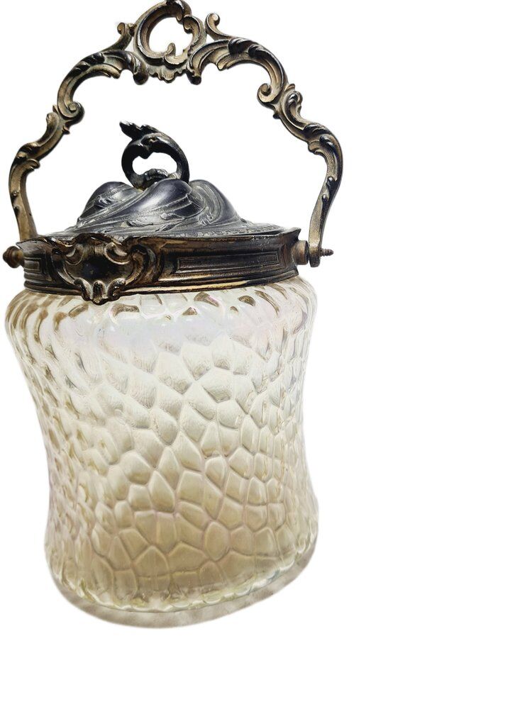 Art nouveau german candyer from loetz, 1890s