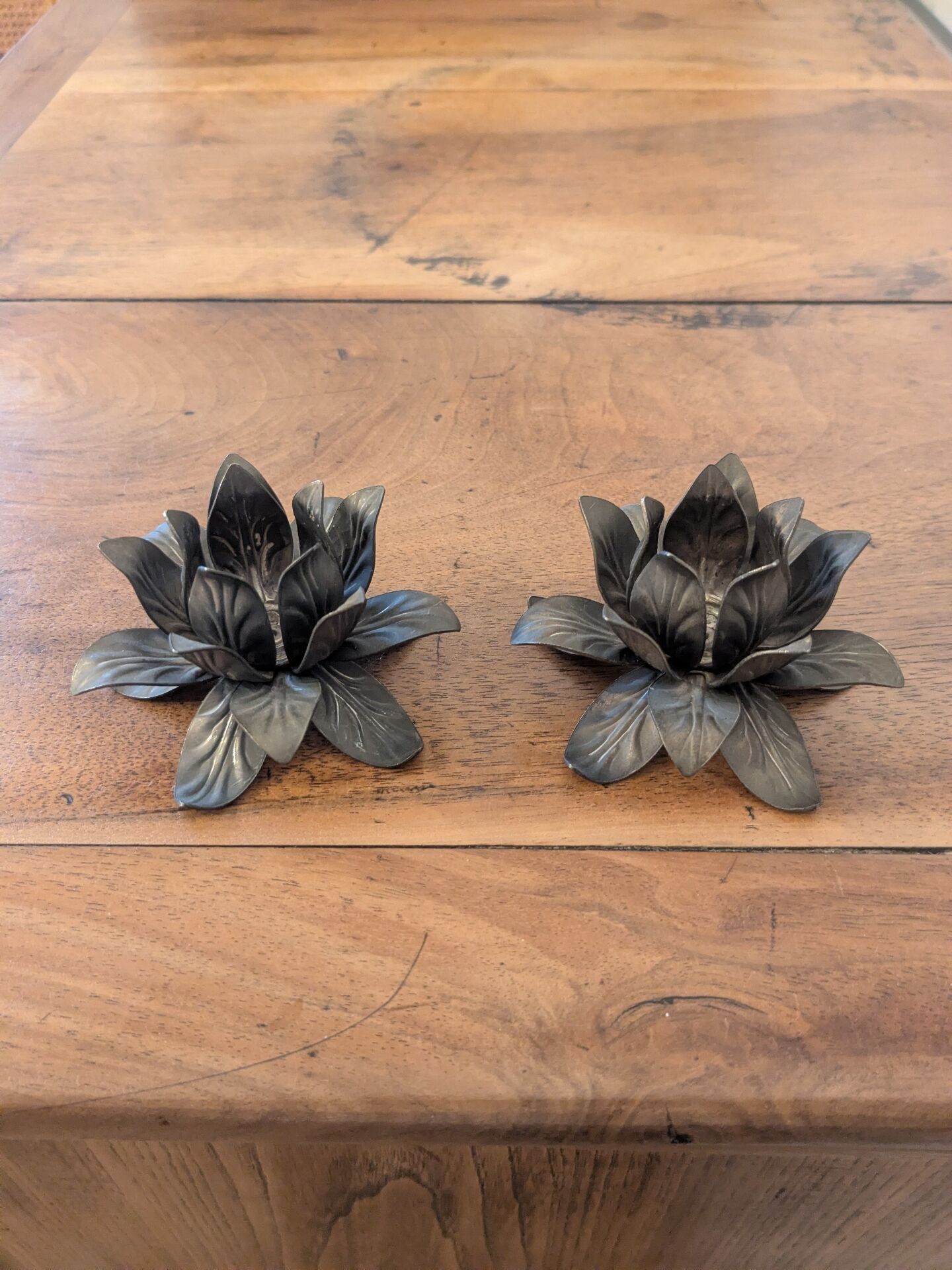 Lotus flower candle holders