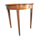 Old wooden half moon table