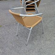 Chaises scoubidou et aluminium